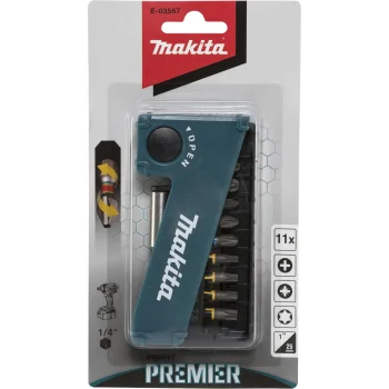 Makita E-03567 vērpes skrūvgriežu uzgaļu komplekts, 11 gab.