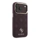 Guess Stripe Peony 4G MagSafe vāciņš iPhone 17 Pro / 18 Pro, bordo