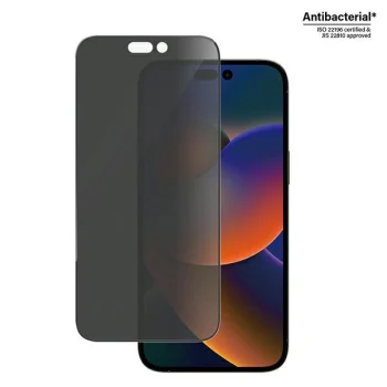 PanzerGlass Ultra-Wide Fit rūdīts stikls ar antibakteriālu konfidencialitāti un pozicionēšanas ierīci iPhone 14...