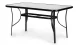 Multigarden Dārza galds ar rūdīto stiklu 160x90 cm, Melns