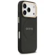 Guess iPhone 17 Pro vāciņš PU Peony Hot Stamp MagSafe, melns