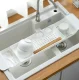 Vannas istabas plaukts ar regulējamu garumu, vannas paliktnis, Balts | Bathroom Bath Bridge Shelf