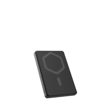 UAG Ultra Slim 5K 5000 mAh portatīvā baterija ar 10W statīvu, MagSafe saderīga, USB-C kabelis - Melns/Pelēks |...