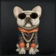 Наплечная сумка Nimmy Crossbody Glasses Cool Dog, черная