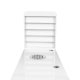 Manicure Table 310 with Cassette Dust Collector and Display, Left, White
