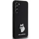 Чехол Karl Lagerfeld для Samsung Galaxy S24+ Silicone Choupette Metal Pin, черный