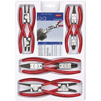 KNIPEX 00 20 04 V01 Precision Circlip Pliers Set, 8 Pieces