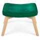 Sofotel Norse Upholstered Footstool Ottoman, Dark Green