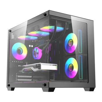 DarkFlash B275 PRO Computer Case with 6 Fans, Black