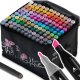 Nukido NK-913 Dual Tip Alcohol Markers, 120-Piece Set with Bag