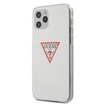 Guess iPhone 12 / 12 Pro Case Triangle Collection, White