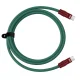 Кабель USB-C - USB-C Newell, 100 Вт, 2 м, силикон, зеленый/бордовый