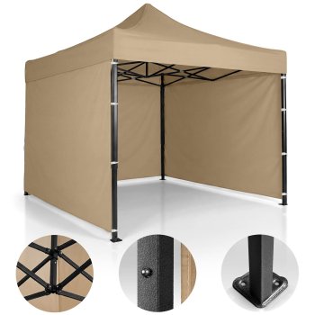 Dārza paviljons Plonos ar 3 sienām, 3x3m, bēšs