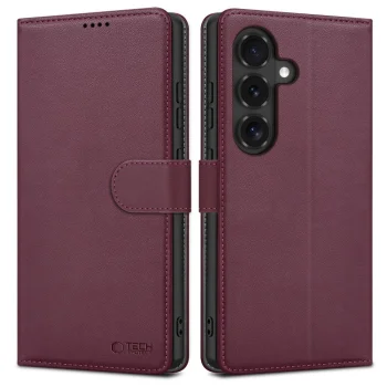 Tech-Protect Wallet atverams maciņš Samsung Galaxy S26 FE, bordo