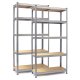 Humberg HR-812 metāla noliktavas plauktu komplekts, 2 gab., 180x90x40 cm
