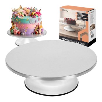 Rotating Cake Stand Ruhhy 30 cm, Stainless Steel
