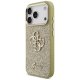Guess Fixed Glitter Big 4G Metal Frame vāciņš iPhone 17 Pro, Zelta