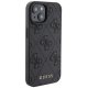 Guess Leather 4G Stamped case for iPhone 15 - black