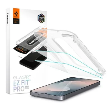 Spigen Glas.tR "EZ Fit Pro" aizsargstikls Samsung Galaxy S25 FE (2 gab.)