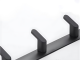 Wall-Mounted Clothes and Towel Rack, 3 Hooks, 24.5 cm, Black