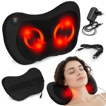 Shiatsu Neck and Back Massager Pillow with Heat ModernHome 4 Nodes 20W for Body