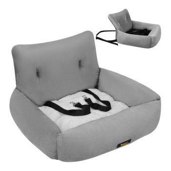 Водонепроницаемое автокресло для собак Purlov L 53x42x30см, серый