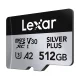 Lexar High-Performance Silver Plus microSDXC atmiņas karte 512GB ar adapteri