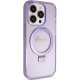 Guess iPhone 15 Pro Case Ring Stand MagSafe Script Logo Glitter, Purple