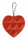 \"Pop it\" Bubble Fidget Antistress Tactile Sensory Toy Keychain in the shape of a heart, Red