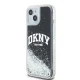 Чехол DKNY для iPhone 15 Liquid Glitters Arch Logo, черный