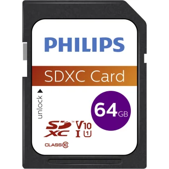 Philips 64GB SDXC atmiņas karte Class 10 UHS-I U1 (FM64SD55B/00)