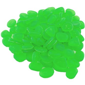 Decorative Luminous Fluorescent Stones AG653B, 100 pcs, Green