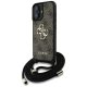 Чехол Guess 4G Big Logo Cord Strap Crossbody для iPhone 16 Коричневый