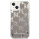 Karl Lagerfeld Liquid Glitter Monogram Case for iPhone 14 Plus, Silver