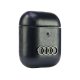 Чехол Audi Leather Big Logo для AirPods 1 / 2, Черный