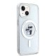Apple iPhone 15 6.1\'\' Karl Lagerfeld Karl & Choupette Glitter MagSafe Cover Case, Transparent