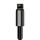 USB uz Lightning Kabelis Baseus Tungsten Gold 2.4A 2m Melns