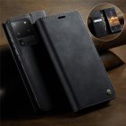 Samsung Galaxy S20 Ultra (SM-G988F) CASEME Wallet Magnetic Leather Case Cover, Black | Telefona Vāciņš Maciņš Apvalks Grāmatiņa