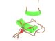 Kids Plastic Garden Swing with Adjustable Ropes 100 kg, Green