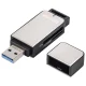 Картридер Hama 123900 USB 3.0 SD/microSD, черный/серебристый