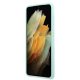 Чехол Guess для Samsung Galaxy S21+ Silicone Script Metal Logo, синий