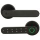 Elektroniskā durvju slēdzene ar kodu, pirkstu nospiedumu un Bluetooth, melna