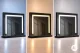 ModernHome LED kosmētikas spogulis grimam 50x40 cm, melns