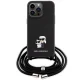 Чехол Karl Lagerfeld для iPhone 15 Pro Max Crossbody Saffiano Metal Pin, черный