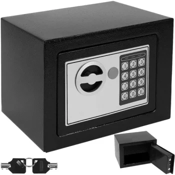 Elektroniskais Mēbeļu Seifs Mājām Ofisam ar Ciparu Kodu un Atslēgu l Electronic Safe with Digital Code and Key