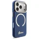 Guess IML Script Metal MagSafe Case for iPhone 17 Pro Max, Blue
