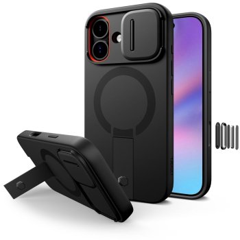 Tech-Protect iPhone 17 vāciņš Kevlar Aura MagSafe, melns