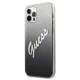 Чехол Guess для iPhone 12 Pro Max Glitter Gradient Script, черный
