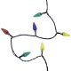 LED String Lights Pine Cone 100 LED 26ft Forever Light CLF-13, multicolor