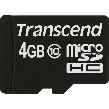 Transcend microSDHC 4 GB Class 10 atmiņas karte ar SD adapteri